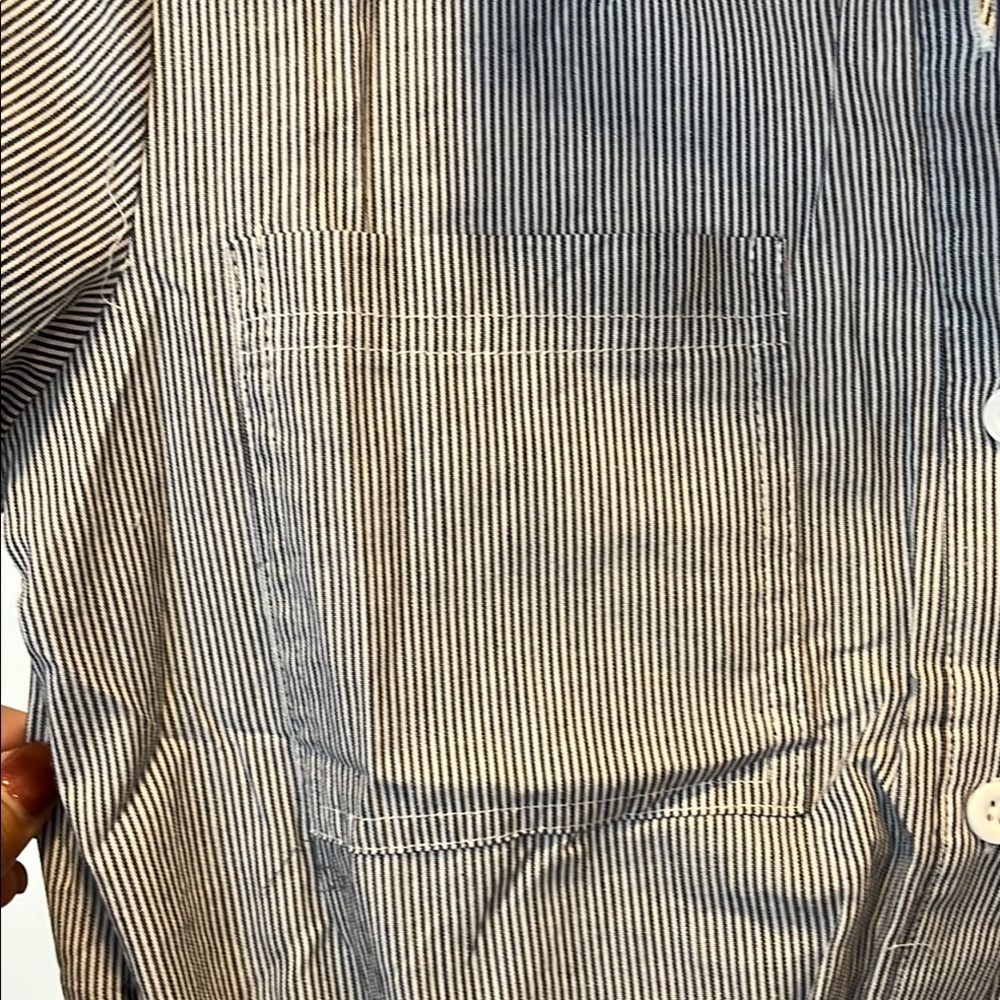 Gray Button-Up Romper - Picture 12 of 13